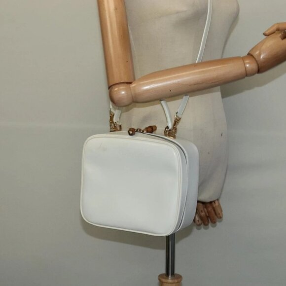 GUCCI Vanity Cosmetic Pouch Patent 2way Gold White 000 270 0323 Auth ep8794 - Picture 13 of 15